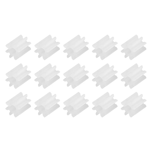 Uxcell 15Pcs Plastic Gears 8 Teeth Plastic Shaft Gears Model 082AA Reduction Gear for RC DIY Robot,White Module 0.5