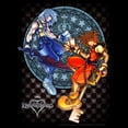 thumbnail image 2 of Men's Kingdom Hearts Chain of Memories Hero Duo Stained Glass Sweatshirt Black 3X Large, 2 of 4