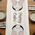 thumbnail image 5 of Table Runners 90 Inches Long Dress Scarves, Easter Bunny Farmhouse Coffee/Dining/Kitchen Table Runner for Living Room, Colorful Eggs Cute Rabbit Grey Country Wooden 13x90 Inch, 5 of 9
