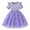 Purple, variant on Dress for Girls Kids Toddler Girls Summer Mesh Floral Dress Puff Sleeve Butterfly Embroidered Princess Dress Girls Dress Pink 12 Months-24 Months