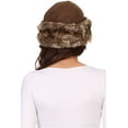thumbnail image 4 of Sakkas Sparrow Unisex Lined Insulated Faux Fur Hat Cap Folded Brim - Chocolate - One Size Regular, 4 of 4
