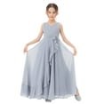 thumbnail image 5 of Ekidsbridal Ruffle Trim Chiffon Flower Girl Dress for Birthday Parties Formal Evening Dance Recital Gown 324 4, 5 of 6