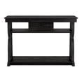 thumbnail image 2 of Emile Indoor 3-Shelf and 1-Drawer Wood Reclaimed Black Oak Console Table for Living Room, 2 of 11