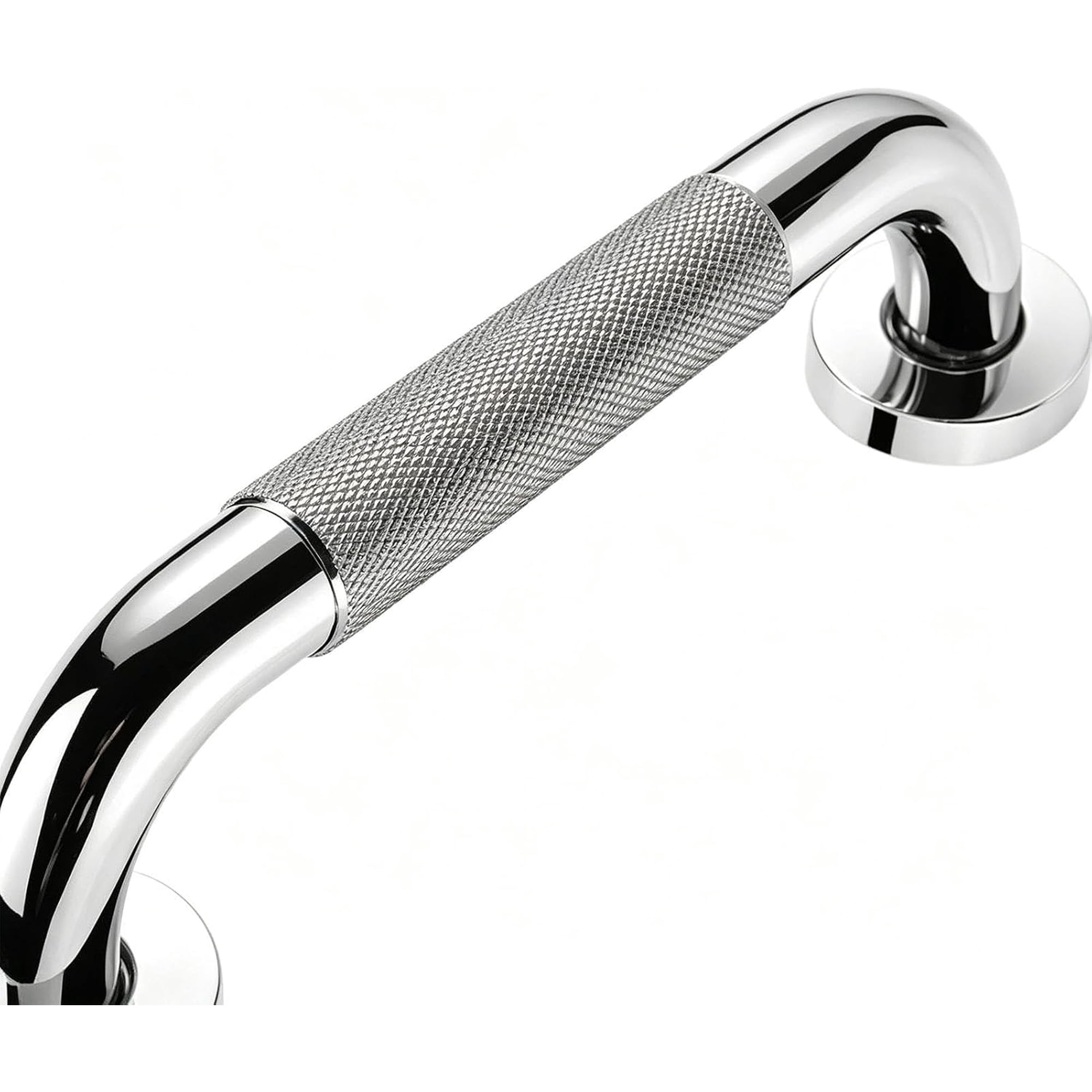 Stainless Steel Bathroom Grab Bar with Anti-Slip Grip, Shower Safety Support Handle for Elderly and Mobility Assistance, Wall Mount Handrail 16 Inch