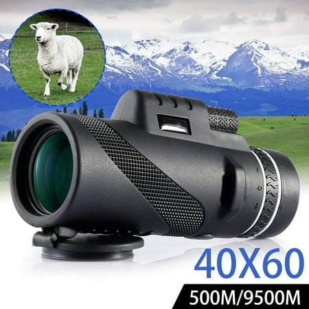 40X60 HD Portable Monocular Telescope, Dual Focus Optical Zoom Telescope with Day Night Vision Waterproof for Binoculars Hiking Camping Hunting