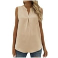 thumbnail image 5 of QUNYINEY Womens Tank Tops V Neck Sleeveless Casual Solid Tops Summer Flowy Loose Tank Tops, 5 of 5