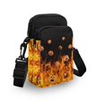 thumbnail image 3 of HELLHERO Halloween Jack-o'-lantern Double Zipper Women Crossbody Bag with Lightweight Polyester 4.33x1.97x7.09 for Women, 3 of 7