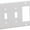 White, variant on Leviton 80421-W 2-Toggle 1-Decora/GFCI Device Combination Wallplate