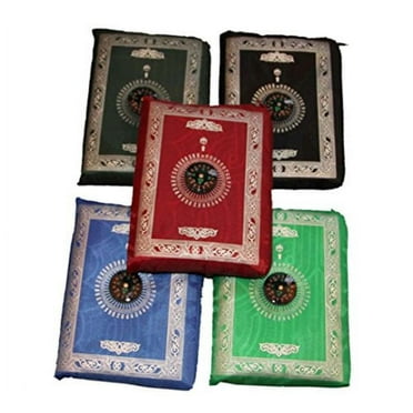 5 PCS Islam Prayer Mat Portable Waterproof Muslim Pocket Size Light Rug with Compass