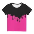 thumbnail image 4 of Gamivast Girls Short Sleeve Shirts Summer Basic Tops Clothing Solid Color Casual Loose Fit Crewneck Shirts Kids Cute Tunic Tees Tops Pink 13-14Y Camiseta De Para Niños Clearance, 4 of 5