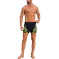 thumbnail image 2 of INSPIRE CHIC Men's Printed Stretch Waist Summer Surfing Swimming Shorts 34 Yellow, 2 of 4