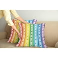 thumbnail image 3 of Ambesonne Colorful Throw Pillow Cover 2 Pack, Stripe Rainbow Pattern, 20", Multicolor, 3 of 6