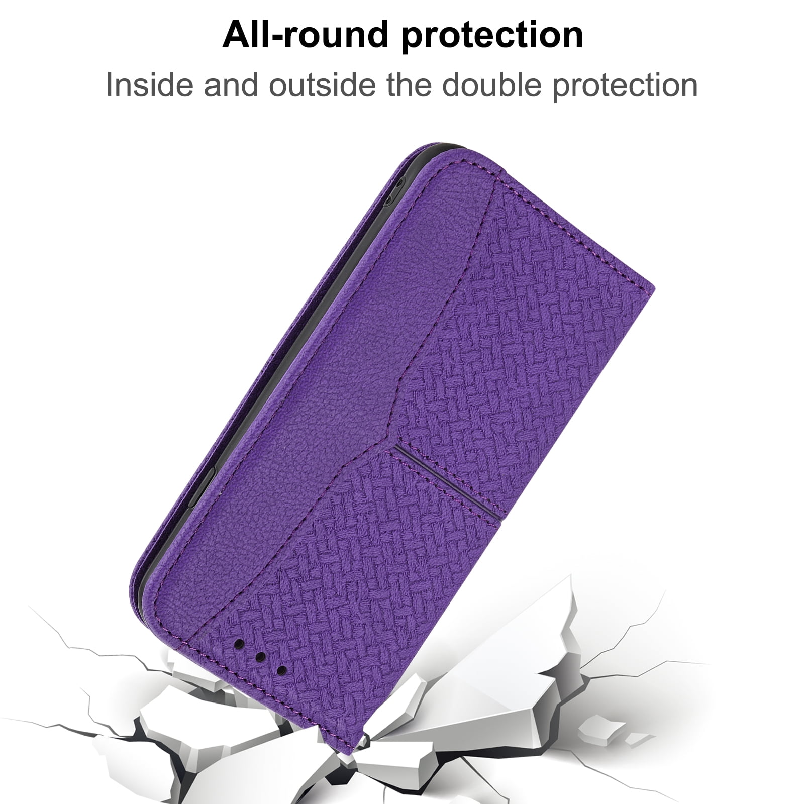 Compatible with For iPhone 13 Luxury Shockproof PU Leather Wallet