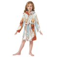 thumbnail image 2 of BZSMCE Bathrobes Belt Hooded Blossoming Whiskers Creative Pattern, 2 of 8