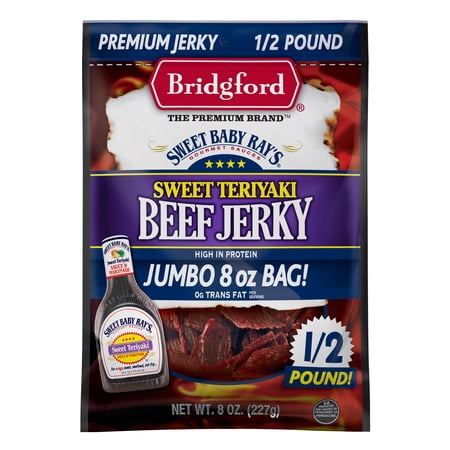 Bridgford Sweet Baby Ray's Sweet Teriyaki Beef Jerky 8 oz
