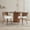 Walnut, variant on DRNANLIT 4-piece set Elegant Rattan Dining Chair, Comfortable Sponge Padding, Breathable Design, Sturdy Metal Legs, Quick Assembly, Walnut