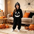 thumbnail image 4 of jiaxiM Plush Onesie, Long Sleeve Jumpsuit, Halloween Home Wear, Pumpkin Print Hooded One Piece, Relaxed Daily Night Clothing, 4 of 4
