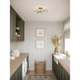 thumbnail image 4 of Avec Mondra Collection 18" Contemporary 3-Light Brushed Gold Semi Flush Mount Light, 4 of 20