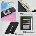thumbnail image 4 of Leather Notebook with Pen Holder Writing Notepad Includes 100 Pages Lined Journal Tie-dye Clouds Pattern, 4 of 6