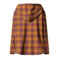 thumbnail image 4 of Zip Up Jacket Women Plaid Shacket Long Sleeve Sherpa Fleece Jacket with Pockets Fall Coats Winter Clothing Orange XL, 4 of 5