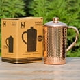thumbnail image 4 of Hammered Pure Copper Water Jug, Copper Pitcher for Ayurveda Health Benefits - 50.7 US Fl Oz Capacity, 4 of 8