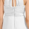 thumbnail image 4 of Ashirexll Robe Formelle pour Filles Polyester Spandex Chiffon Couleur Unie Sans Manches à Bretelles Spaghetti Blanc 10-11 Ans, 4 of 4