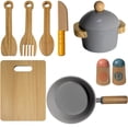 thumbnail image 4 of Cocinita Juguete Niña Madera 23pz Luz Sonido Pizarron Little monkey, 4 of 9