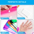 thumbnail image 4 of Carpeta para documentos A4, paquete de 12, bolsa de plástico transparente de alta calidad con cierre a presión, expandible, impermeable, 6 colores, 4 of 5