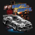 thumbnail image 3 of If It Shifts It Drifts V-Neck T-shirt Racing Custom Culture Classic Japanese Car Drift Cars Driver Subculture Tee, 3 of 7