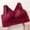Wine, variant on High Support Sports Bra for Women, Wirefree Seamless Racerback Embossed Floral Workout & Yoga Bra with Back Clasp, Green,Size 3XL