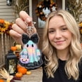 thumbnail image 6 of Bow Ghost Acrylic Hanging Charm 2D Flat Halloween Decor Pendant Multi Style For Backpack Christmas Tree Home Party Holiday Scene Ornament.A, 6 of 8