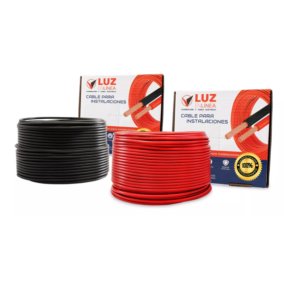 Dos Cajas Cable Calibre 12 Cada Una De 100m NEGRO CON ROJO