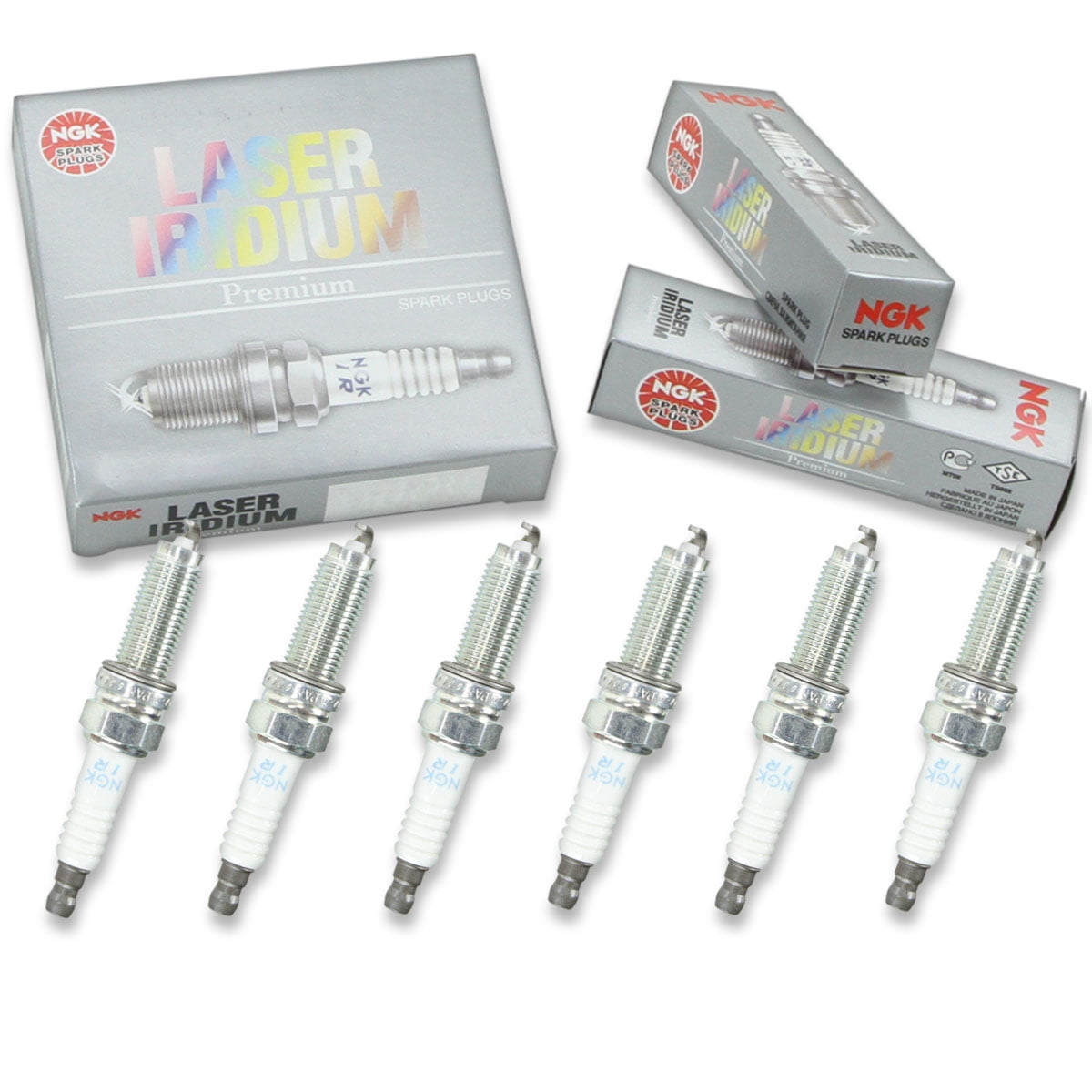 6 pc NGK 5787 Laser Iridium Spark Plugs for 12290-R40-A01 12290R40A010M1 3461 9619 SXU22HCR-11S YR6SII330X Ignition Wire Secondary Fits select: 2010-2014 HONDA CR-V, 2008-2012 HONDA ACCORD