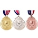 thumbnail image 1 of Medalla Juego de bronce Medallas de premio Aleación de zinc para competiciones Fiesta Oro Plata 3 piezas, 1 of 6
