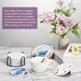 thumbnail image 6 of Coaster Holder, 2pack 4" - Iron Metal Coaster Storage Rack for Both Round and Square, Holds 6 Coasters (Black), 6 of 6
