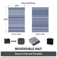 thumbnail image 6 of SIXHOME Outdoor Rug 8'x10' Waterproof Reversible Patio Rug Boho Geometric Indoor Outdoor Rugs Lightweight Plastic Straw Ourdoor Carpet for RV Camping Deck Balcony Modern Porch Decor Blue and White, 6 of 7