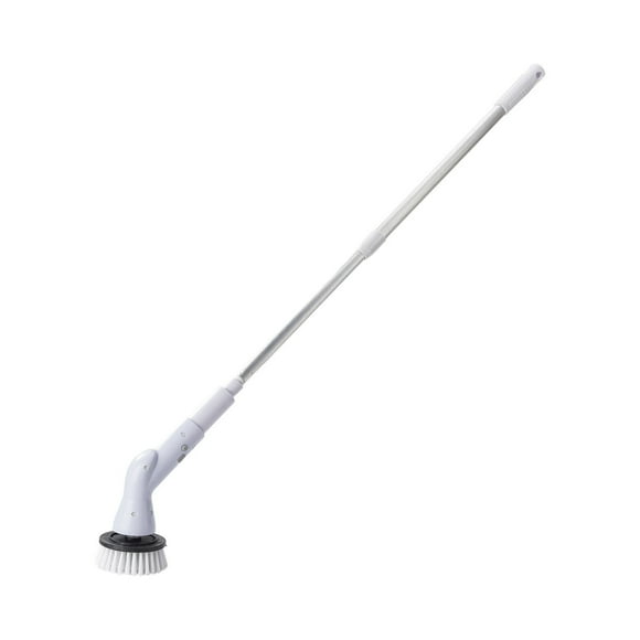 Penkiiy Electric Spin Scrubbers Spin Scrubbers With 5 Replaceable Brush Heads And Adjust Extension Handle Power Cleaning Brush For Bathroom Floor Tile White