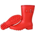 thumbnail image 5 of Litfun Mid Calf Rain Boots for Women Waterproof Garden Shoes, Red, Size 8, 5 of 6