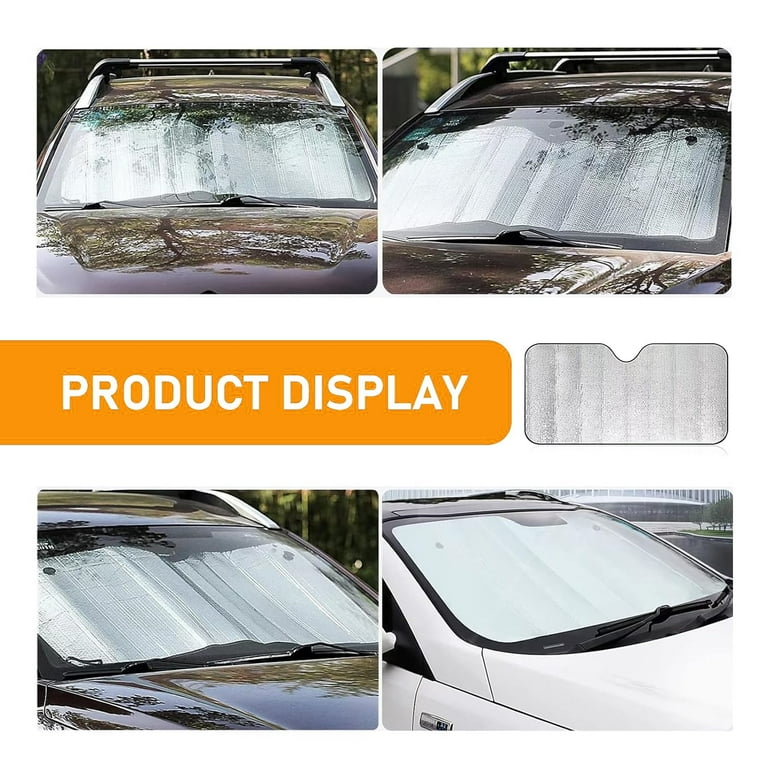 Car Windshield UV Protector 51.1 x 23.6 inch Waterproof Automotive Window Heat Insulation Cover Universal Foldable Reused Automotive Sun Shade Keep