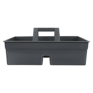 Akro-Mils 09185 Plastic Tote Tool & Supply Cleaning Caddy with Handle,  18-3/8-Inch x 13-7/8-Inch x 9-Inch, Black