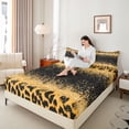 thumbnail image 4 of Homewish Leopard Print 4pcs Bed Sheets For Children Teens Female Girls,Bling Glitter King Sheets,Dreamy Princess Super Cozy Sheet Set,Super Cozy Room Decor, 4 of 7