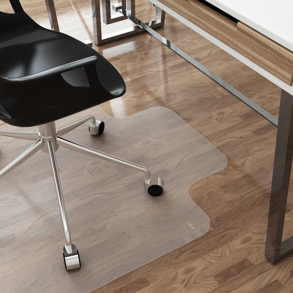 Home Office Desk Chair Carpet Floor Mat Protector Cover PVC Translucent 122x92cm 