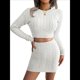 thumbnail image 1 of Conjunto de 2 Piezas de Suéter Ajustado y Minifalda para Mujer, Jersey de Larga con Top Corto de Punto . L, 1 of 10