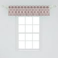 thumbnail image 2 of Ambesonne Brown Mandala Window Valance, Style Art, 54" X 12", Chestnut Brown and White, 2 of 3
