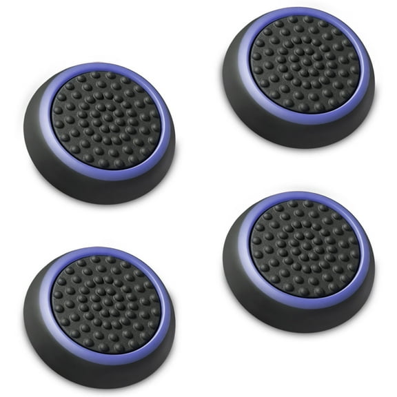Fosmon [2 Pair/4 Pcs] For Nintendo Switch 2 Thumb Grips, Switch Joycon Grip, Silicone PS5 Controller Thumb Grips For Xbox One X S PS3 PS4,Black/Blue