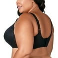 thumbnail image 3 of Women's Elila 2101 Stretch Lace Overlay Microfiber Underwire Bra (Black 44J), 3 of 4