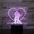 thumbnail image 2 of I Love You to The Moon and Back, 3D Illusion Lamp Flower, Bear 3D Visual Night Light, I Love You Gifts for Him Lamps for Adults, Love Lights Neon Sign Light Xmas Birthday Decoration, 2 of 7