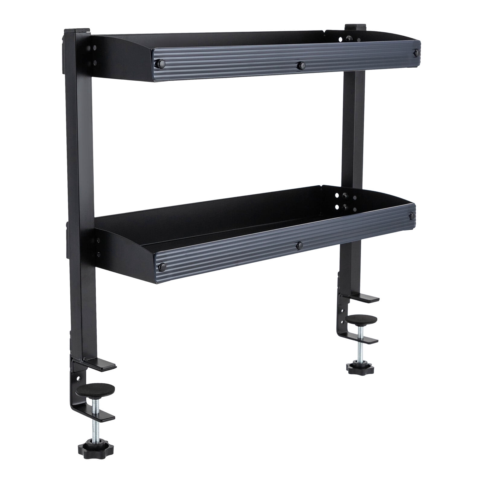 TFCFL 2 Tier Clip-on Desktop Organizer Desk Book Shelf w/ Adjustable Storage Tray For Home Office
