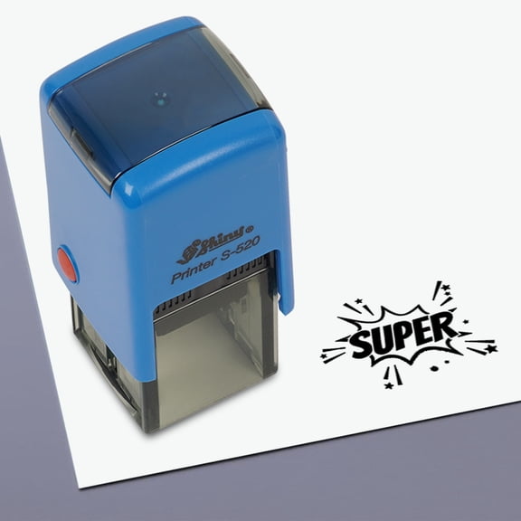 Printtoo TeachersStampSuper Self,Inking RubberStampMotivation Encouragement Review Messages Grading For Homework School Classroom - Black