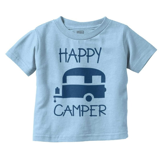 Happy Camper Outdoorsy Toddler Boy Girl T Shirt Infant Toddler Brisco Brands 12M